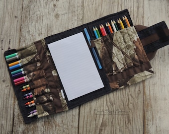 Camo Art Kit - Colouring Tote -Personalized Gifts for Kids - Back to School - Coloring Book - Travel Colouring - Travel Activities for Kids