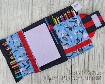 Hockey Art Kit - Regali di Pasqua per bambini - Regali di hockey per bambini - Libro da colorare - Attività di viaggio - Regali personalizzati per i bambini - Hockey