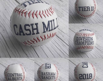 Regalo per la squadra di baseball - Regalo per l'allenatore di baseball - Regalo personalizzato per il baseball - Ricordo di baseball - Regalo per la squadra di softball - Baseball ricamato