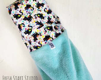 Telo da mare con cappuccio per gatti - Telo mare personalizzato - Asciugamani per bambini - Telo mare Princess - Asciugamano con cappuccio per ragazze - Telo mare per bambini - Regalo per bambini