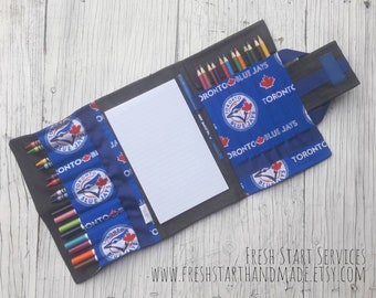 Blue Jays Art Kit - Personalized Gift for Kids - Blue Jays Gift- Stocking Stuffer - Christmas Gifts for Kids - Travel Activities- Baseball