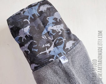 Asciugamano con cappuccio dinosauro - Asciugamano da spiaggia personalizzato - Asciugamani per bambini - Asciugamano con cappuccio personalizzato - Asciugamano con cappuccio per ragazzi - Asciugamano da spiaggia - Regali per bambini