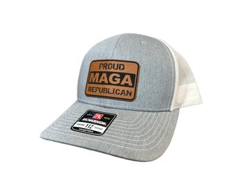 MAGA Republican 2024 Trucker Hat, Leatherette Patch