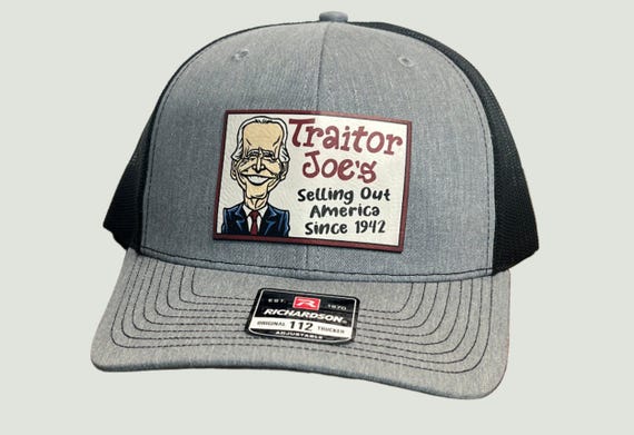 Traitor Joe's Trucker Hat: UV Printed Leatherette Patch - Richardson 112