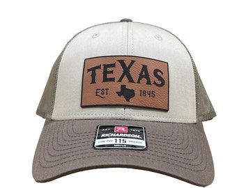 Custom Texas Patch Hat on Richardson 112 Trucker Hat