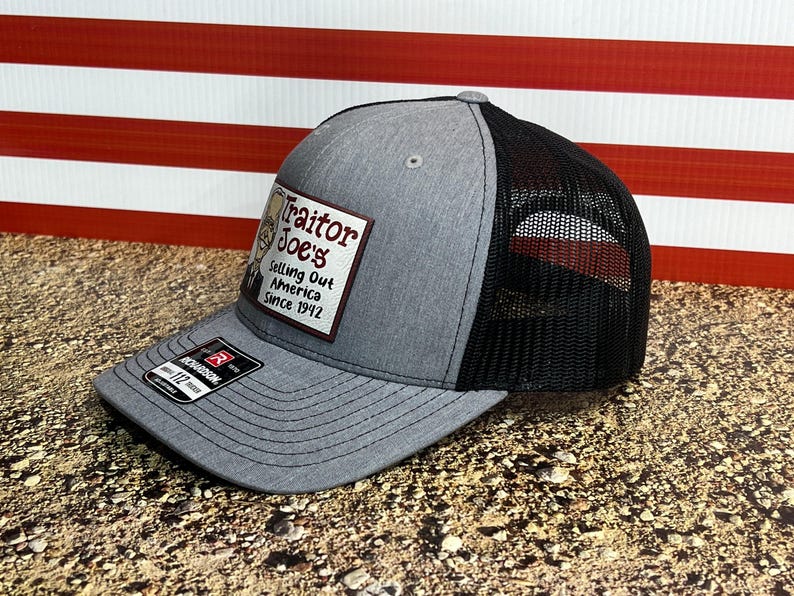 Traitor J’s Trucker Hat UV Printed Premium Leatherette FULL Color Patch on Richardson 112 Trucker Hat. - F5 Custom Designs