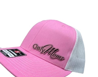 Only Moms Leatherette Patch on a Richardson 112 Trucker Hat Baseball Cap Summer Winter