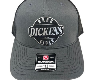 Dickens Hard Cider Hat on Richardson 112 Trucker Snapback Hat