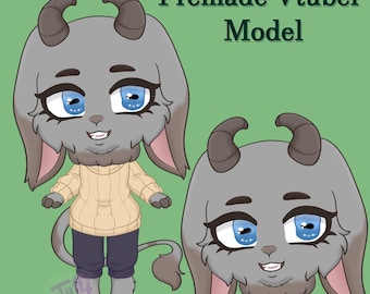 Süße Chibi Teufel Ziege [ Vorgefertigtes Vtuber Live 2D Modell, FULLY RIGGED, Ready to use, Vtube Studio ]