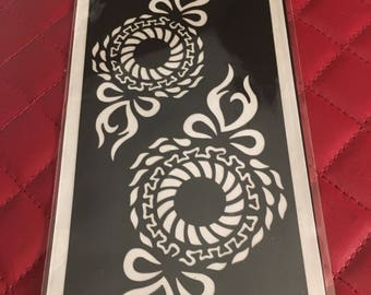 1 pc Reusable Henna Temporary Tattoo Stencil Sticker DYI#S218