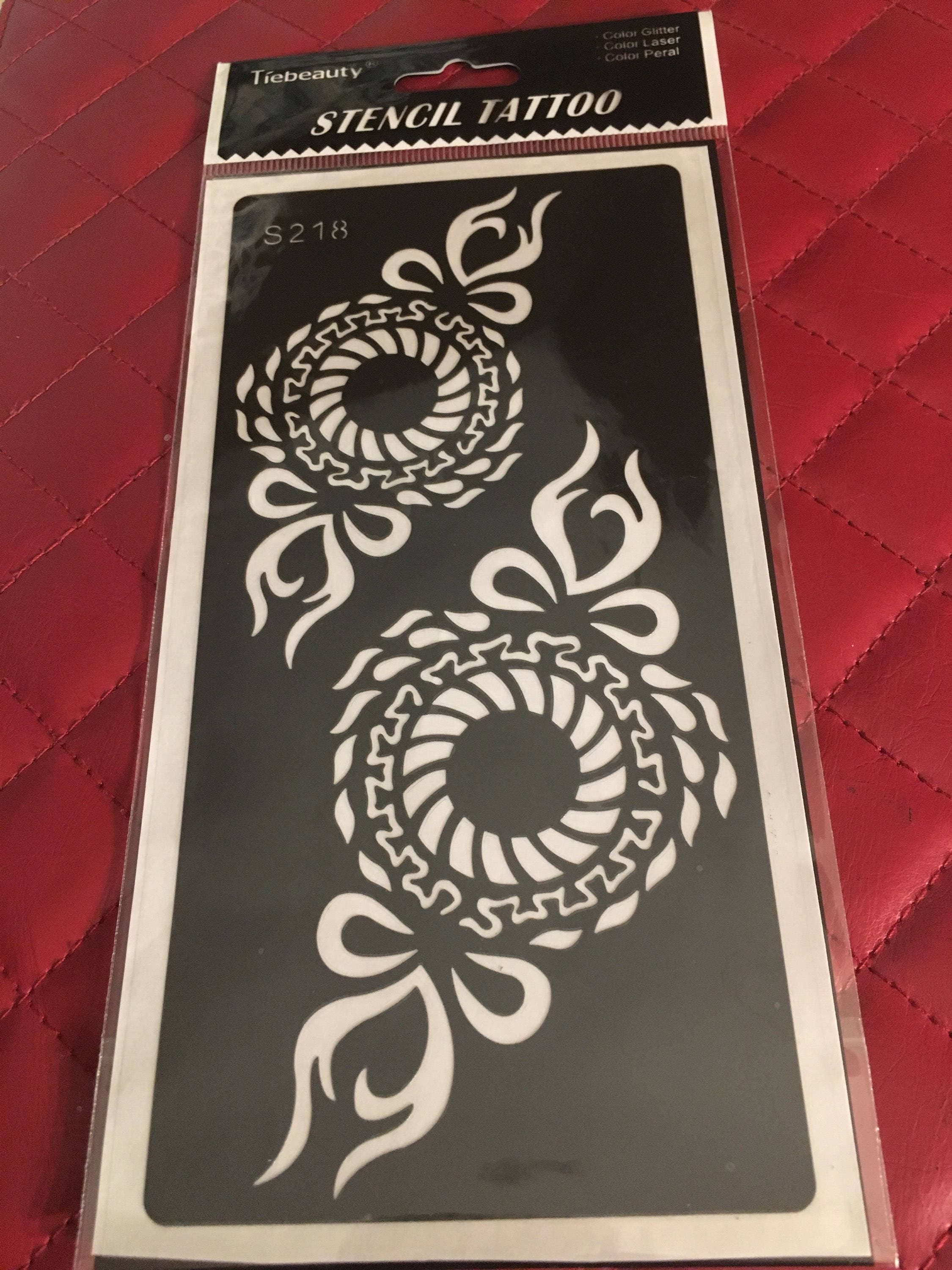 1 pc Reusable Henna Temporary Tattoo Stencil Sticker DYIS218 Etsy