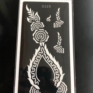 Henna Stencil Tattoo DYI Henna Tattoo Sticker Decal Henna Stencil #S225