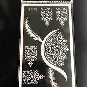 Henna Stencil Tattoo DYI Henna Tattoo Sticker Decal Henna Stencil # S213