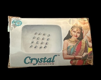 1 Pack Multi Color Diamond Crystal Small Indian Bindi Temporary Self Adhesive Forehead Tattoo Sticker Third Eye Bindi Boho Bindi