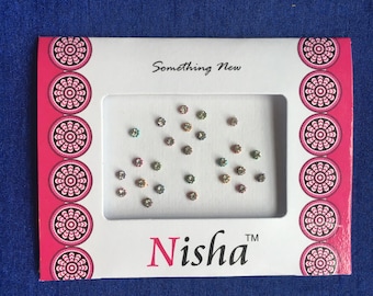 1 Pack Diamond Crystal Multi-Color Back Temporary Forehead Tattoo Sticker Bindi Body Jewels 1 mm