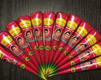 FREE SHIPPING!! Organic Kajal Brown Henna Paste Cones Temporary Tattoo Body Art Mehendi Ink Choose Qty