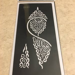 1 Reusable Henna Tattoo Stencil Sticker Temporary Tattoo Stencil DYI#S230