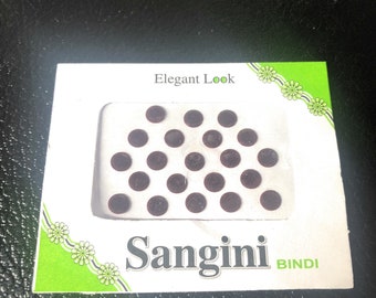 1 Pack of Dark Brown Indian Bindi Temporary Forehead Tattoo Sticker Face Jewel #117 Velvet Back