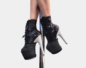 Gliter Platform Protectors, Pleaser Shoes Sox Cover, Multi-color, Pole Dance Exotic Shoe Protector, Platform Socks