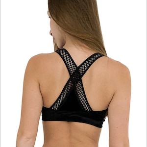 Velvet top for Pole dance / Fitness / Pole sport / Activewear / Pole wear / Exotic / Competition / Custom dance costume / Polewear