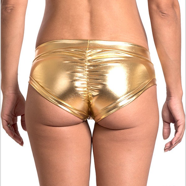 Metallic Shorts for Pole Dancing, Pole Wear and Dance Fitness shorts, Perfect Fit, Exotic Polewear, Roller Derby Pants