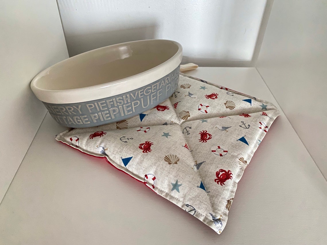 Cotton Pot Holder. Quilted Pot Holder. Reversible pot holder. Etsy