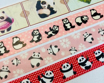 Full Roll Clearance Sale 4 rolls of limited edition Washi tape masking tapes bundle hello panda