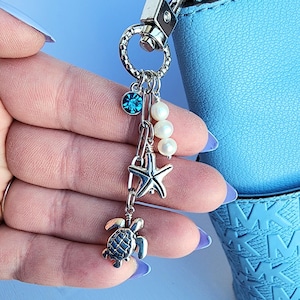 Ocean themed bag charm / bag keychain
