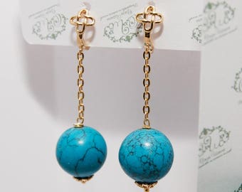 long earrings dangle earrings earrings turquoise turquoise earrings turquoise jewelry blue earrings turquoise gold turquoise dangle gift her