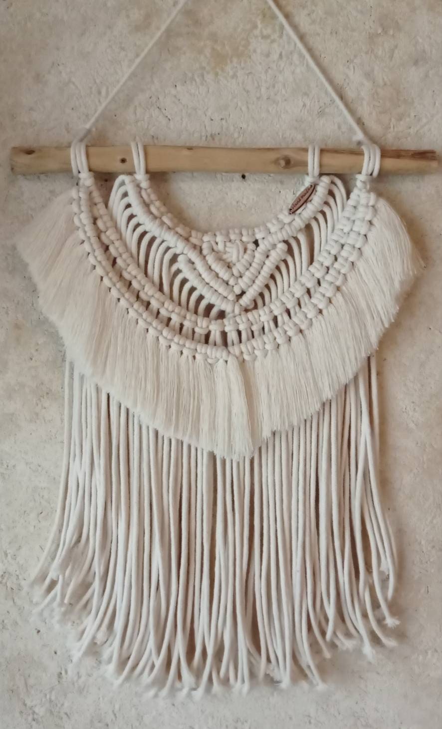 Mur de Macrame Accrochant Le Cordon Tissé Coton Qualité Supérieure à La Main Décor Maison Boho Vivan