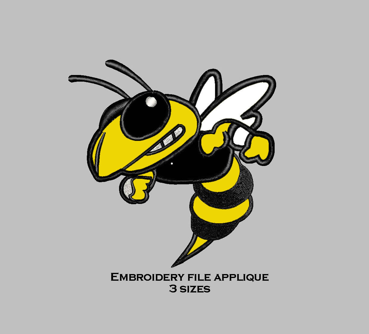 Embroidery design applique insect yellow jacket  etsy Embroidery design applique insect yellow jacket  etsy