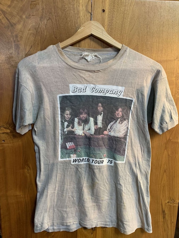 Vintage BAD COMPANY 1975 World Tour Iron-On Tee - image 1