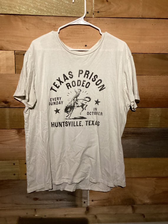 Vintage 80s Texas Prison Rodeo shirt XL - image 1