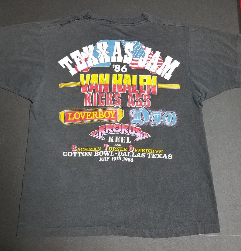 Texas Jam 1986 Van Halen vintage T-shirt | Etsy