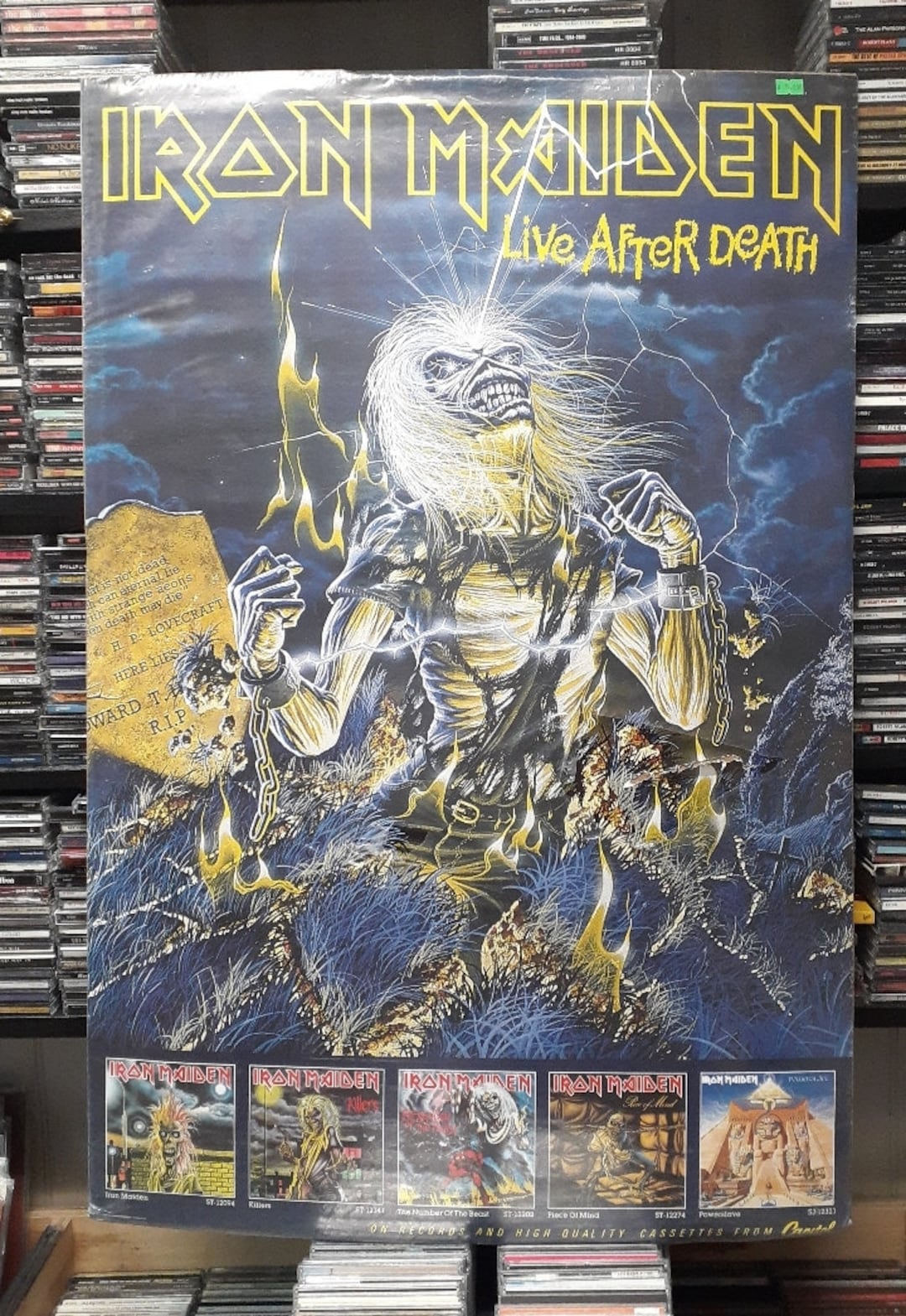 Vintage 1986 Iron Maiden Promo Poster Etsy