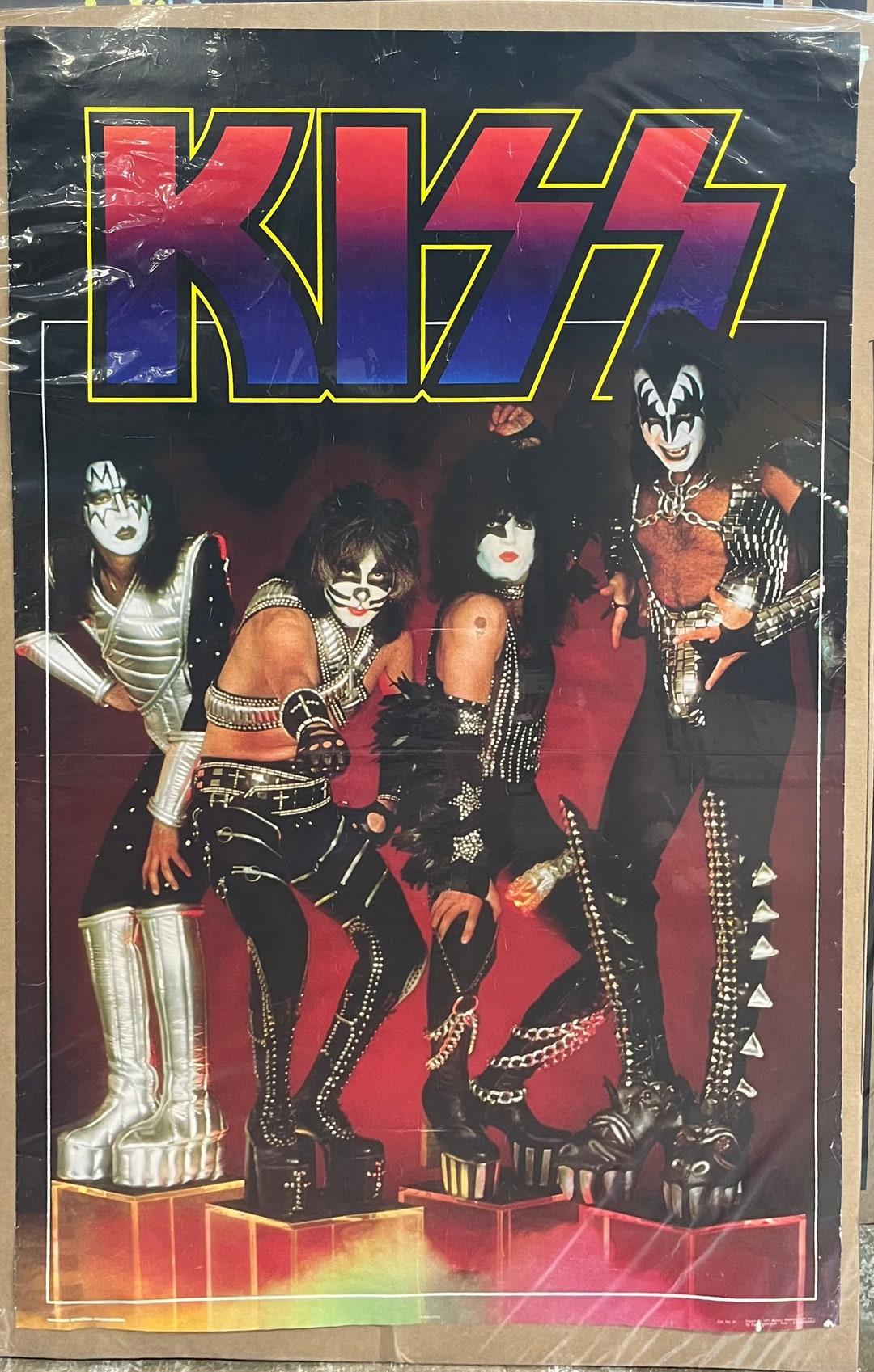 Vintage 1977 Original KISS Love Gun Poster - Etsy