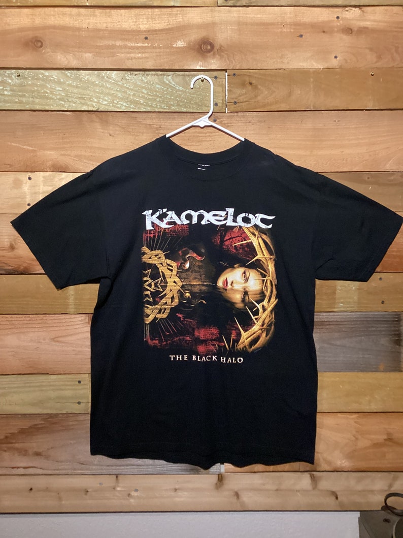 VINTAGE 2005 Kamelot the Black Halo T-shirt XL - Etsy