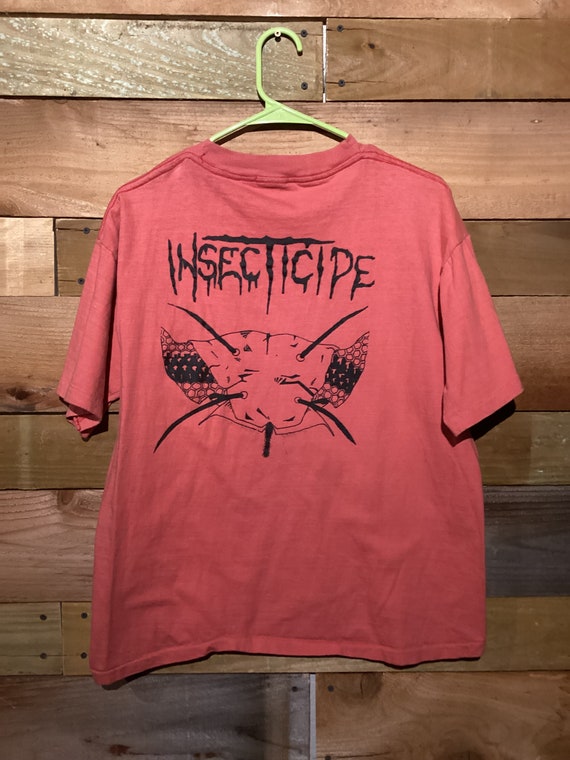 VINTAGE Insecticide rusty red-orange t-shirt (XL) - image 2