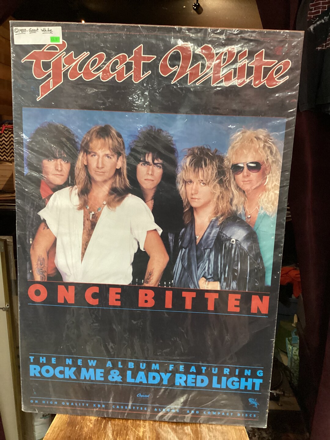 Original 1987 Great White Official Poster Etsy