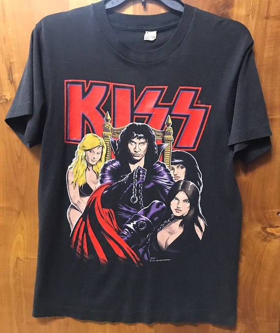 Vintage 1987 KISS Gene Simmons T-Shirt (Sz M)