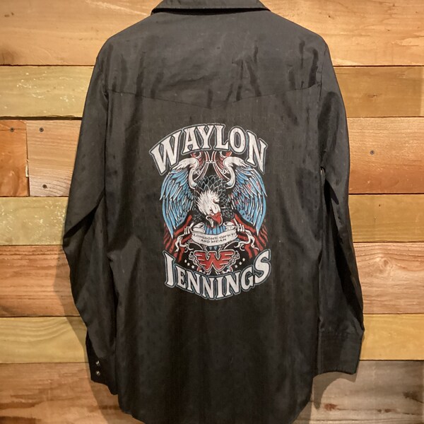 Waylon Jennings Ely Cattleman button down (S)