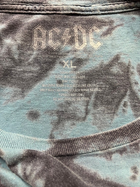 AC/DC Blue Tie Dye Graphic Tee (XL) - image 2