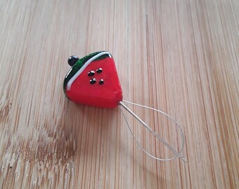 Glass Watermelon Needle Threader/Counting Pin