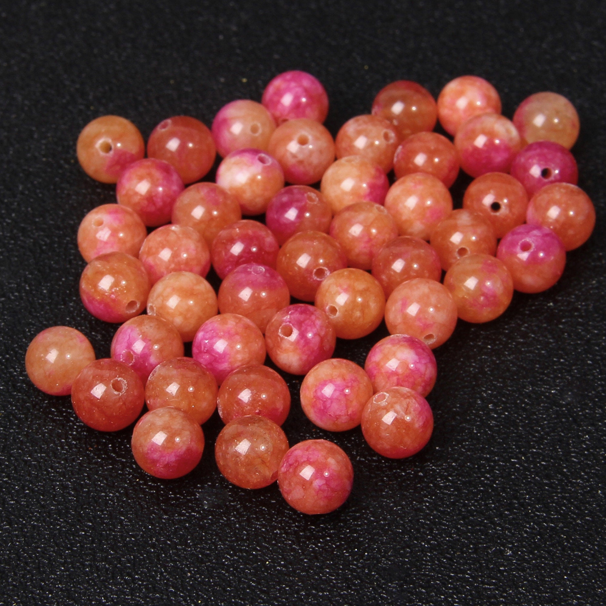 Wholesale Red Jade Beads 8mm Round Polished Gemstone Beads Etsy