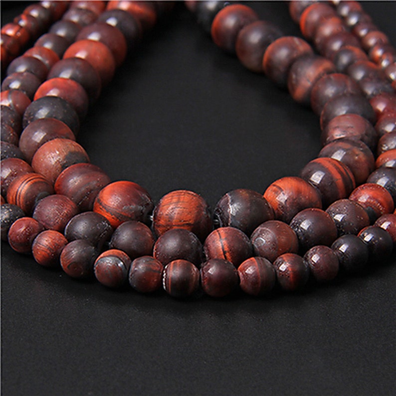 Wholesale Matte Red Tiger Eye Stone Beads 4mm 6mm 8mm 10mm Etsy