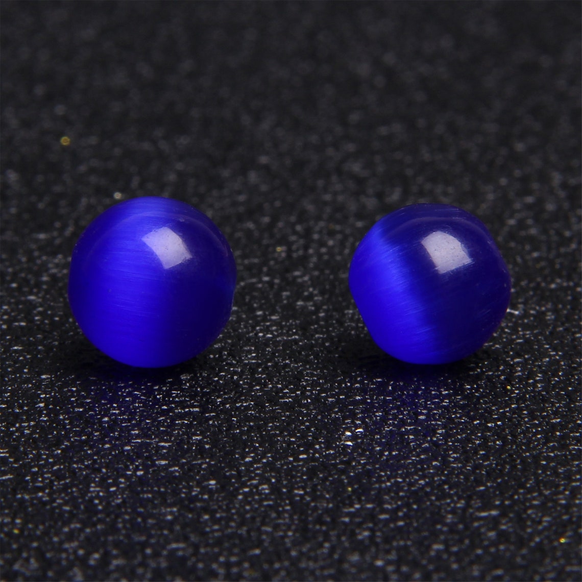 Dark Blue Cats Eye Beads 4/6/8/10/12mm Cat Eye Gemstone Loose Etsy