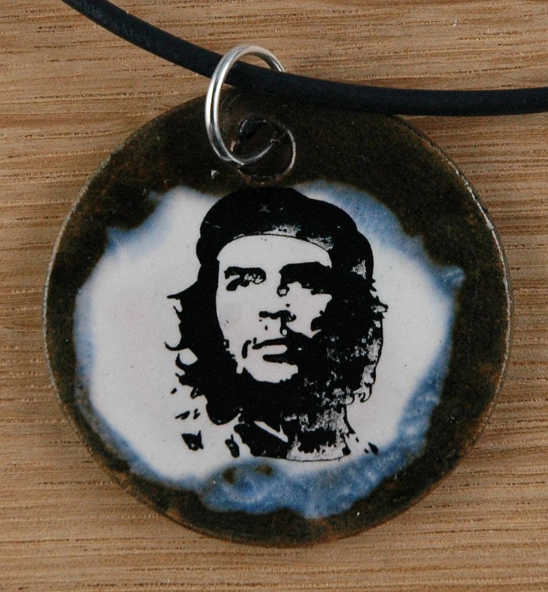 necklace pendant Che Guevara; Cuba Orginal handicraft jewellery jewelry gift talisman handmade homemade children boys girls