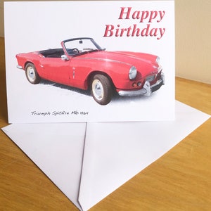 Triumph Spitfire Mk1 1964 - 13 x 18 cm Grußkarte mit Umschlag