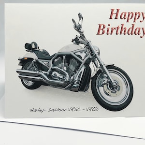 Harley-Davidson VRSC-VROD - 12,5 x 18,5 cm Grußkarte mit Umschlag
