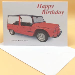 Citroën Mehari 1974 - 5 x 7 pouces joyeux anniversaire, joyeux anniversaire, bonne retraite ou carte de voeux simple avec enveloppe